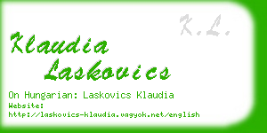 klaudia laskovics business card